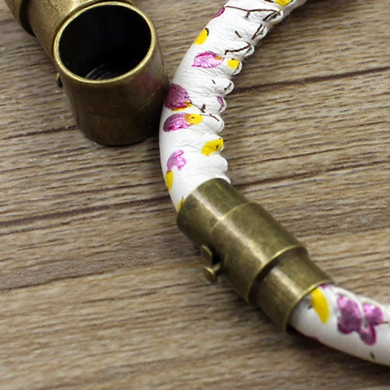 

10pcs 6 Sizes Magnetic Connectors Claps Copper Bracelet Necklace Cylinder Buckle Silver Gold Rose Bronze Black