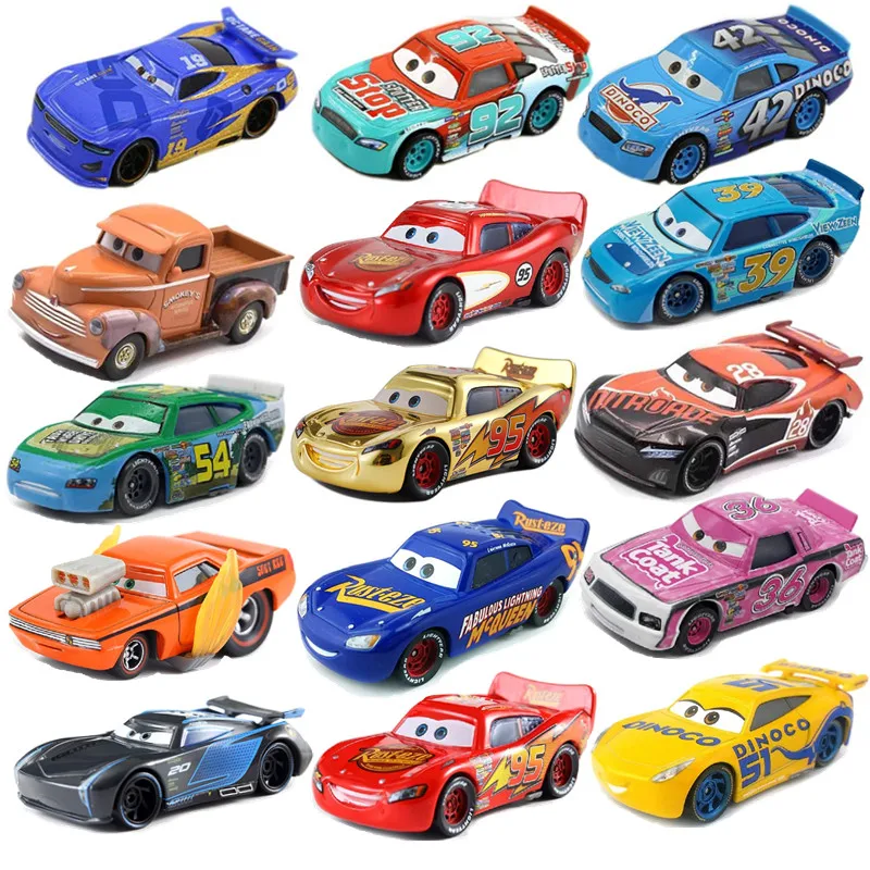Disney Pixar Racing 2 3 Golden Thunder McQueen Slug 1:55 из сплава тачки шторм Рамирес развлечения детские
