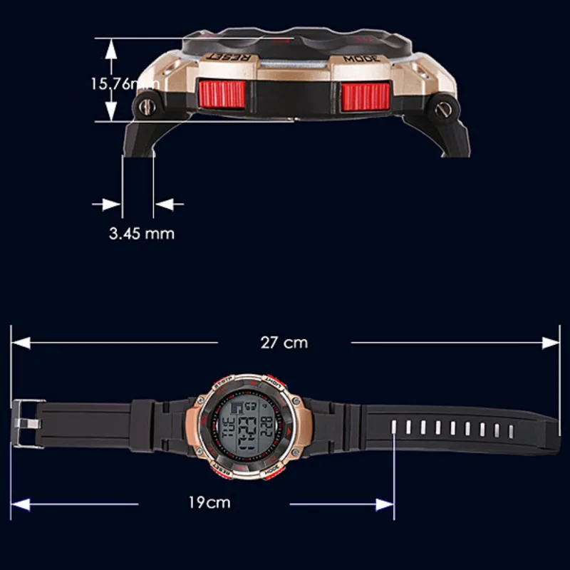 Brand New Style Relojes Boy Men's Waterproof Relogio Sports Watch Big Dial Military Digital Watch enlarge