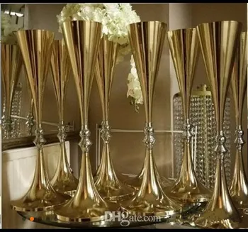 

70cm 27 inches tall gold Silver Wedding Flower vase Bling Table Centerpiece Sparkling Wedding Decoration Banquet Road Lead Decor