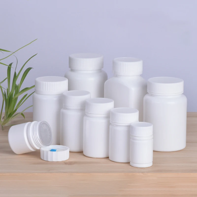 

20 piece of medicine bottle with screw cap plastic container for tablets,capsules food safety HDPE bottles 20ML-200ML