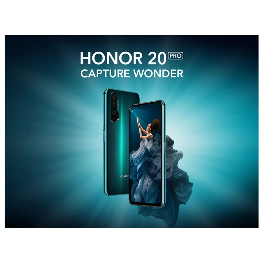 Сотовый телефон Honor 20 Pro Kirin 980 Android 9 0 6 26 дюйма 2340X1080 8 Гб ОЗУ 256 ПЗУ 48 МП сканер