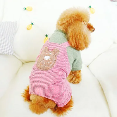 As picture Petcircle теплая зимняя одежда для собак стиль Толстый комбинезон для собак Одежда для щенков хлопковый плюшевый Пудель Костюм для домашних животных - Цвет: As picture