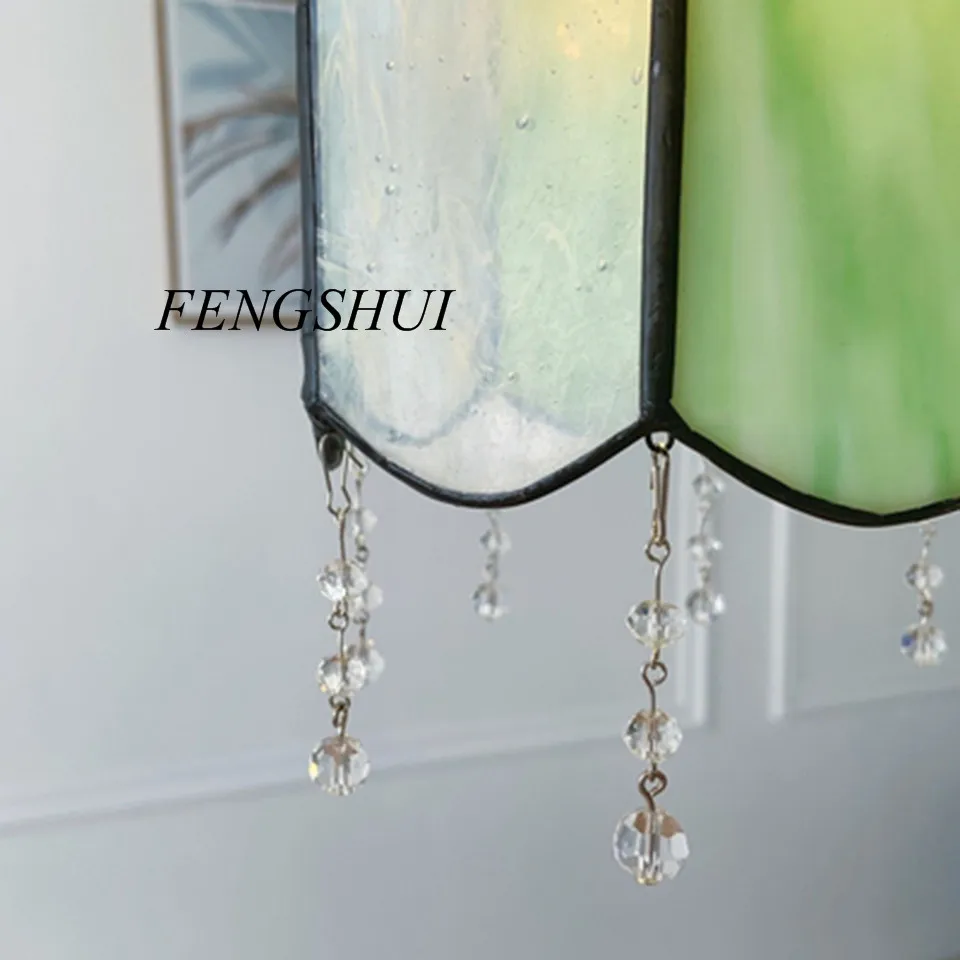 Подвесные светильники в японском стиле ретро ручной работы из цветного стекла, креативная прикроватная лампа для спальни