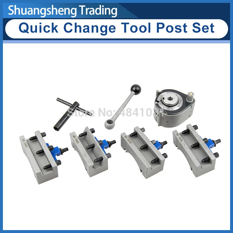

Lathe Quick Change Tool Post Set 20x20mm tool rest for Swing over bed 150-300mm