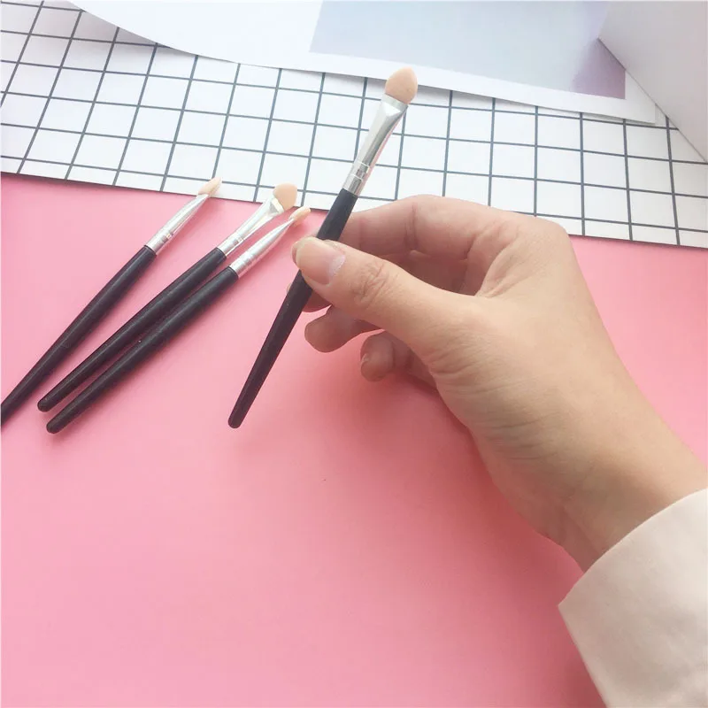 Fashion Makeup Eyeshadow Brushes Make up Dual Sided Sponge Nylon Sets Eye Shadow Brushes For Cosmetic 4