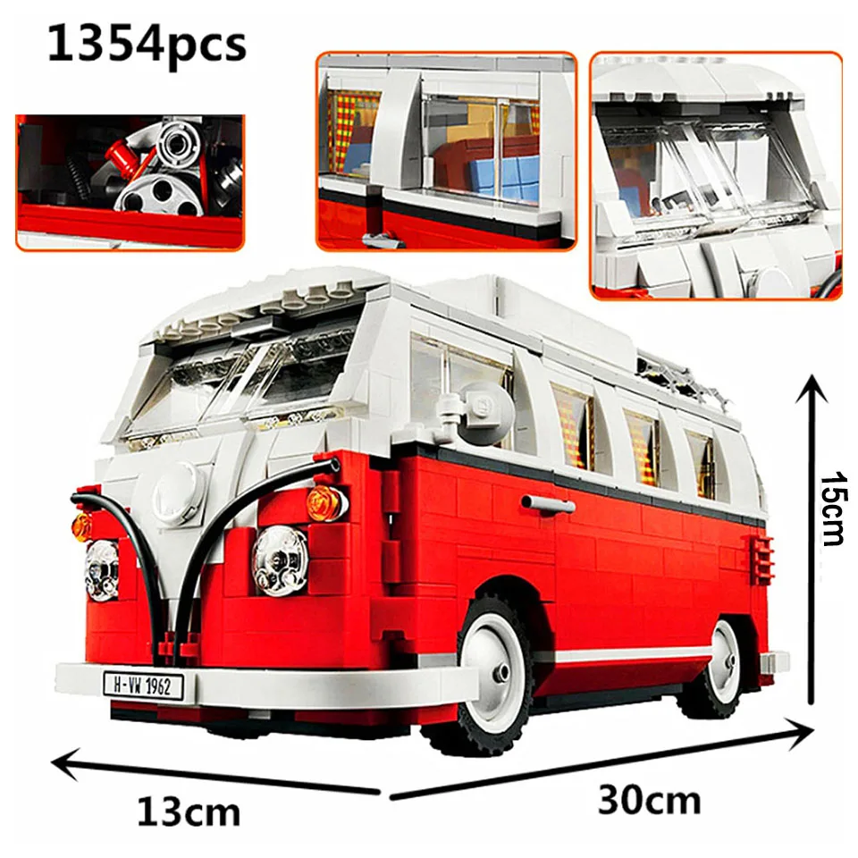 Preise Technic Serie 10220 1354 stücke technologie serie Volkswagen T1 camper Kompatibel legoinglys auto modellierung bausteine spielzeug