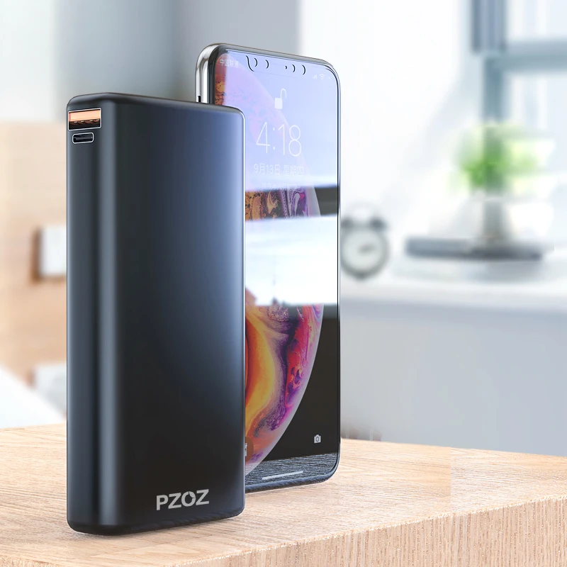 PZOZ 20000 мАч Внешний аккумулятор USB C PD быстрое зарядное устройство для iPhone samsung xiaomi type C Быстрая зарядка 3,0 USB внешний аккумулятор