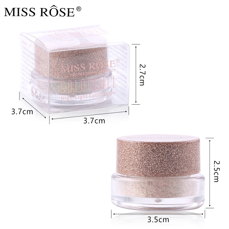 Miss Rose 16 Color Eye Shadow Makeup Palette Glitter Palette Eyeshadow Pallete Waterproof Glitter Eyeshadow Shimmer Cosmetics