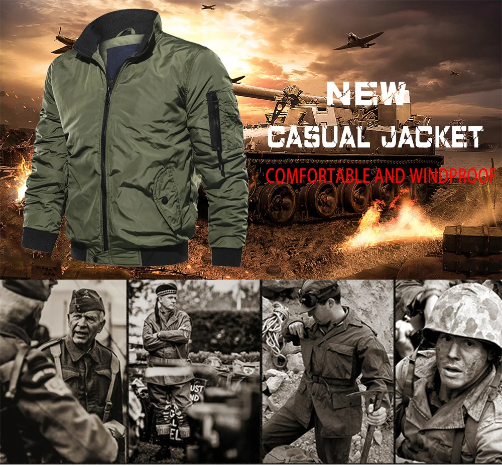 Men's Spring Autumn Army Jacket Plus Size Clothes Hip Hop Military Tactical Jackets Coats Bomber Jacket Men Windbreakers