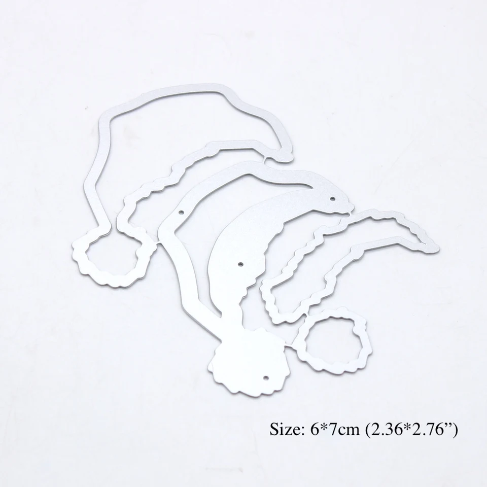 KSCRAFT Elf Hat Shaker Metal Cutting Die – Silver Carbon Steel Stencil For Christmas Card DIY (2.87x3.39")