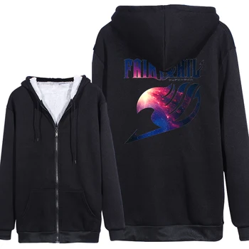 

Fairy Tail Print Cosplay Hoodies New Anime Coat Luminous Jacket Fashion Men Women Winter Zipper Hooded Sweatshirt tops