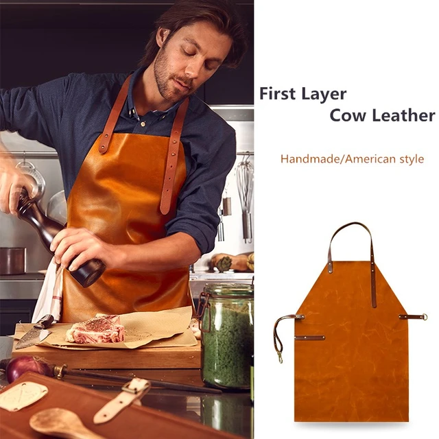 Tablier de Cuisine en Cuir pour homme - Crafted Leather - Cadeau