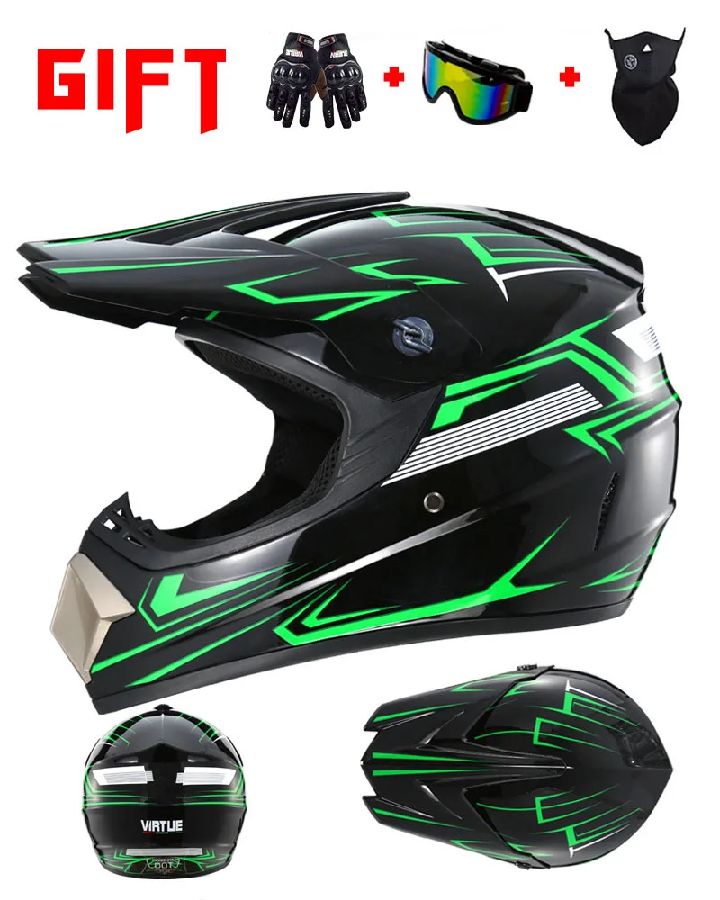 Antecedent Verzoekschrift binnenvallen Crossmotor Helmen Voor Kinderen 8-14 Helm + Bril + Handschoenen Atv Straat  Motocross Motorhelm vier Wheeler Voor Volwassenen - AliExpress