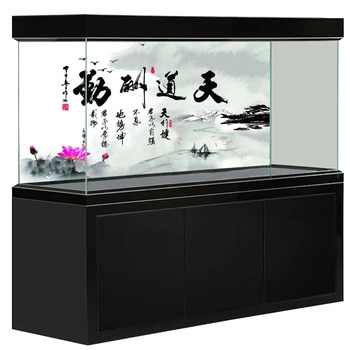 

[JX-1047] Fish Tank Background HD Calligraphy Series Aquarium Sticker Mural Decoration Painting Pattern Size Can Be Customized
