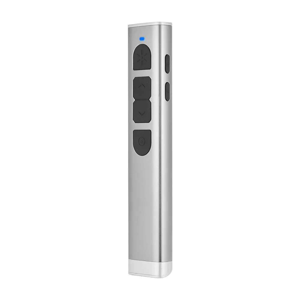 

Rechargeable 2.4GHz Wireless Remote Control Powerpoint Presenter PPT Clicker Flip Pen Green Pointer with USB Receiver USB Cable