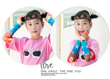 

Summer Ice Silk Cuff Anti-mosquito Anti-sun Kids Printed Armband Cuff Arm Ice Silk Sleeve Gloves Outdoor Fashion Accessories