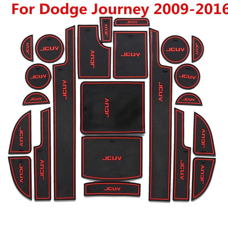 Для Dodge Journey JC Fiat Freemont 2009- 3D резиновый коврик слот-коврик для двери чашка Подушка паз коврик Lnterior Противоскользящий коврик наклейки
