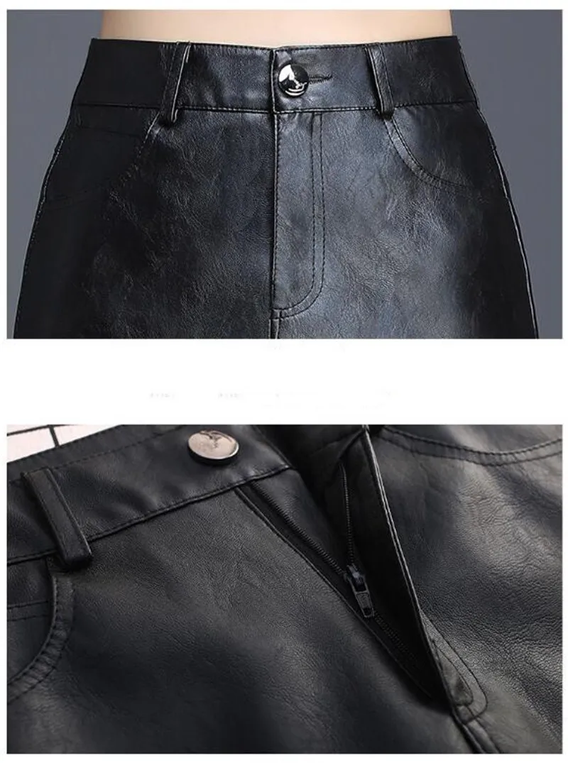 brown skirt High-quality Pu + Lace Stitching Black Skirt Women Skirt 2022 New Autumn Winter High Waist Was Thin Package Hip Leather Skirt satin skirt