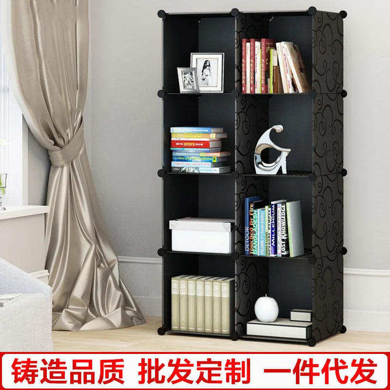 

Van Gordon Free Combination Cabinet Simplicity Bookcase Plastic Bookshelf Storage Shelf Minimalist Modern Adult Single Bookcase