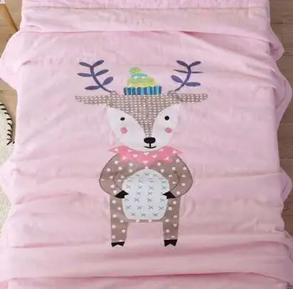 Детское одеяло, хлопок, постельные принадлежности, одеяло с рисунком, мягкое, для малышей, летнее, дышащее, удобное, BXX031 - Цвет: BXX031G-120X150cm