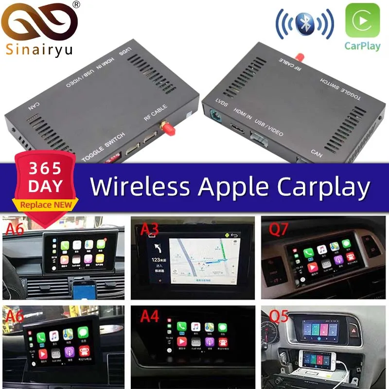 Sinairyu Aftermarket OEM беспроводная Apple CarPlay A3 A4 A5 A6 A7 A8 Q3 Q5 Q7 MMI решение модифицированное с