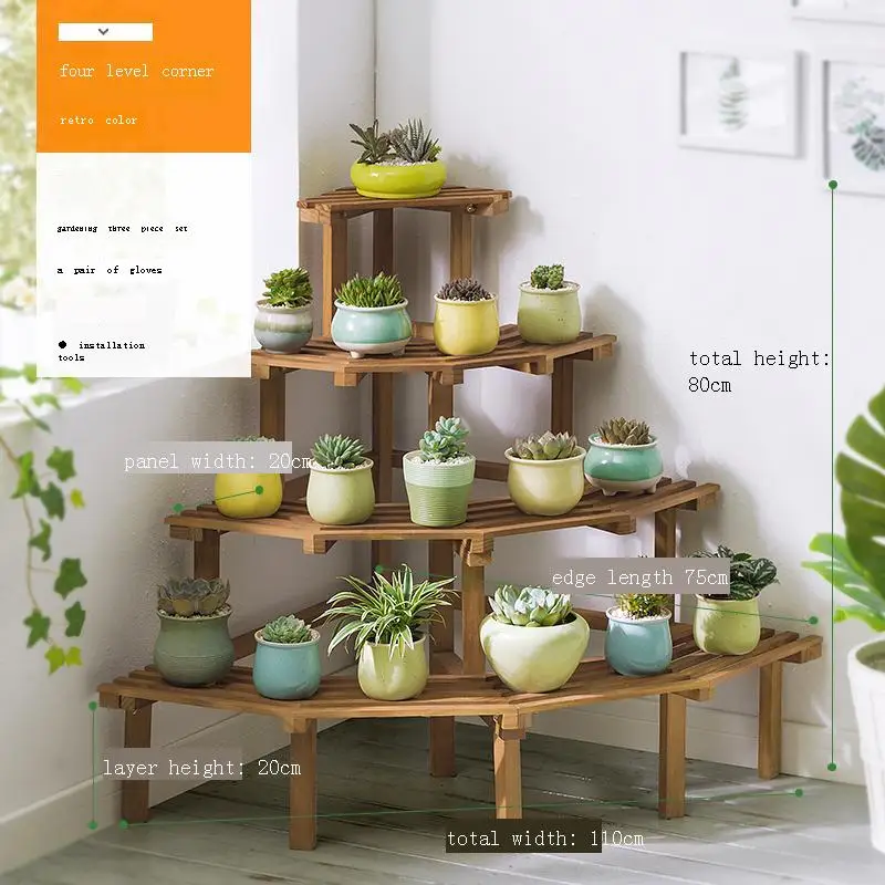 Para Macetas стойка для лестницы Jardin Estanteria Plantas Rak Bunga деревянная Крытая растительная