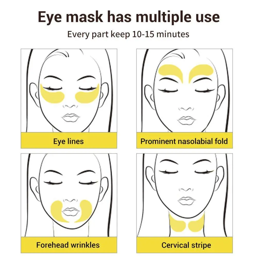 

Eye Mask Hyaluronic Acid Moisturizing Remove Dark Circle Lightening Vc Firming Retional Wrinkle Patch Anti Eye Z1X8