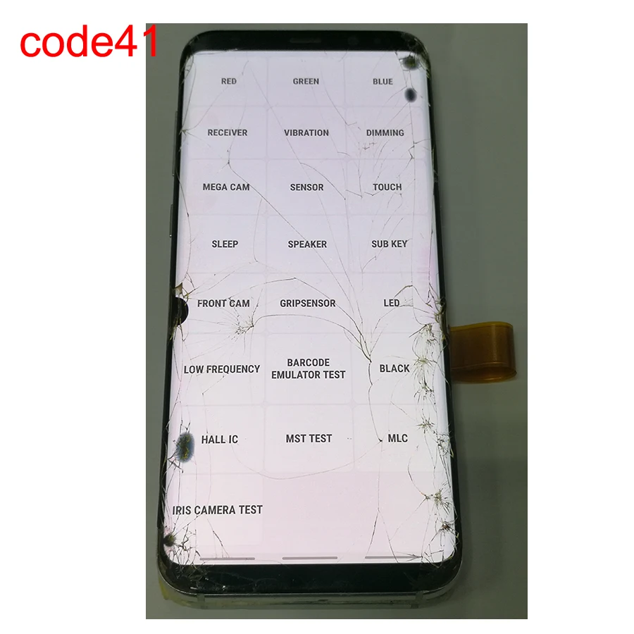 s8p code 41 JPFix применимо к S8+ экран в сборе с рамкой и небольшой точкой взрывающаяся изогнутая поверхность для удаления lcd - Цвет: s8p code 41