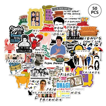 

50 PCS Friends TV Show Sticker Waterproof the Office Stickes for Laptops Suitcase Luggage Case for MacBook Air Pro Decals