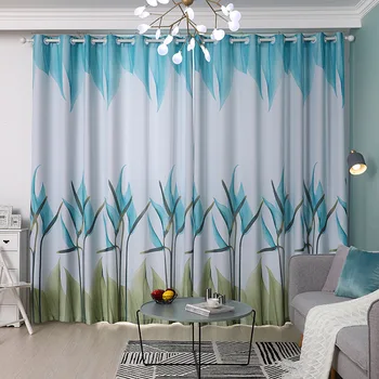 

Modern Minimalist Nordic Wind Lily Shade Curtains for Living Dining Room Bedroom.