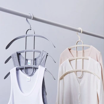 

2PCS Multi-functional hanger clothes rack drying rack multi-layer can be stored clothes hanging clothes hanging