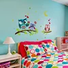 Wallpaper Sticker Happy Removable Waterproof Cartoon Animal Owl Wall Sticker Kids Home Decor Wallpapers For Living Room ► Photo 3/6