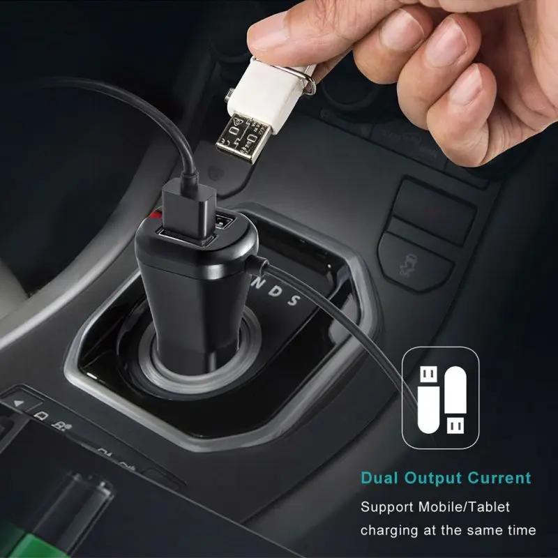 Balight двойной USB Handsfree автомобильный комплект MP3 музыкальный плеер радио Напряжение монитор Поддержка TF U диск