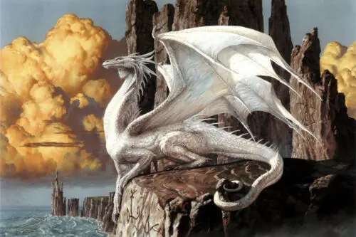 White Dragon Art Film Print Silk Poster Home Wall Decor 24x36inch | Дом и сад