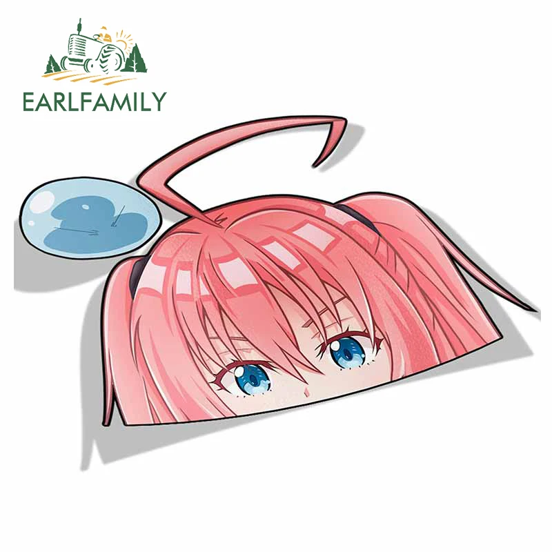 EARLFAMILY 13 см x 9 для Milim Nava Tensei Shitara Slime Datta Ken Peek аниме виниловая Автомобильная