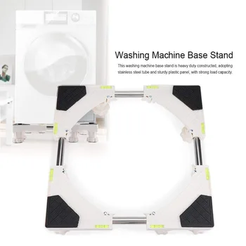 

4/8 Feet Refrigerator Holder Mount Bracket Bathroom With Wheels Anti Slip Storage Adjustable Stand Washing Machine Base Fridge