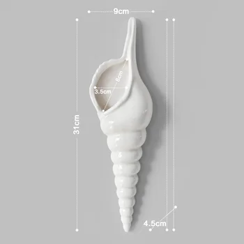 

Compact Easy Install Conch Shape Wall Mounted Background Bedroom 3D Decoration Flower Vase Removable Restaurant Home Living Room