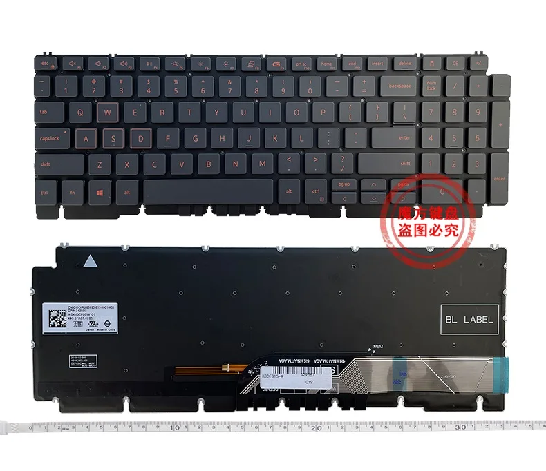 Portátil Eua Teclado Retroiluminado para Dell G15 5510 5511 5515 Vostro 5590 5591 Inglês Teclado Backlight Novo