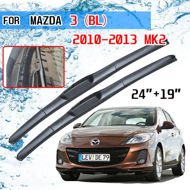 עבור מאזדה 3 Mazda3 BL 2010 2011 2012 2013 MK2 אביזרי רכב שמשה קדמית מגב להבים מברשות חותך U סוג J וו