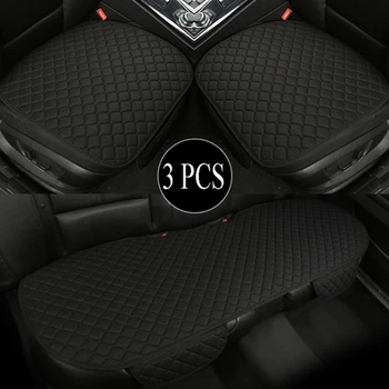 

Linen Fabric Car Seat Covers Four Seasons Front Rear Flax Cushion Breathable Protector Mat Pad Auto accessories Universal Size