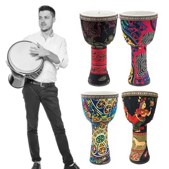 

Hand-painted African Drum Ultra-light PVC Djembe Drum with Synthetic Leather Drum Head for Children Starter Beginners