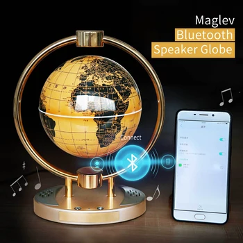 

Magnetic Levitation Floating Globe, 6" Anti-Gravity World Map Constellation Spinning Ball with Touch Control LED Light, Creative