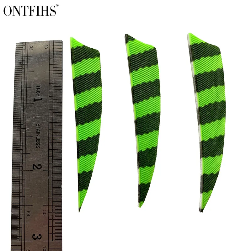 100 шт. ONTFIHS Новые 2. 5 дюймов охотничьи стрелы Fletches перо щит полоса 2 ''Vane Feather