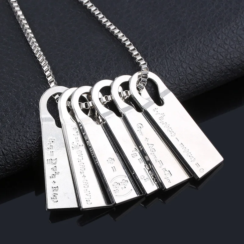 Game Death Stranding Necklace Men Metal Norman Reedus Fomulas Pendant Necklace Long Chain choker collares Fashion Jewelry