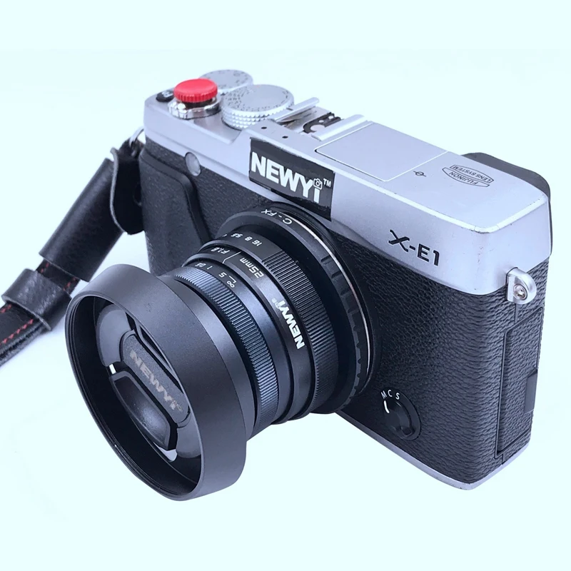 Newyi 25 мм F/1,8 Cctv Мини объектив для всех Fujilm Fx Mirro Крепление камеры и Бленда адаптер 7 в 1 комплект