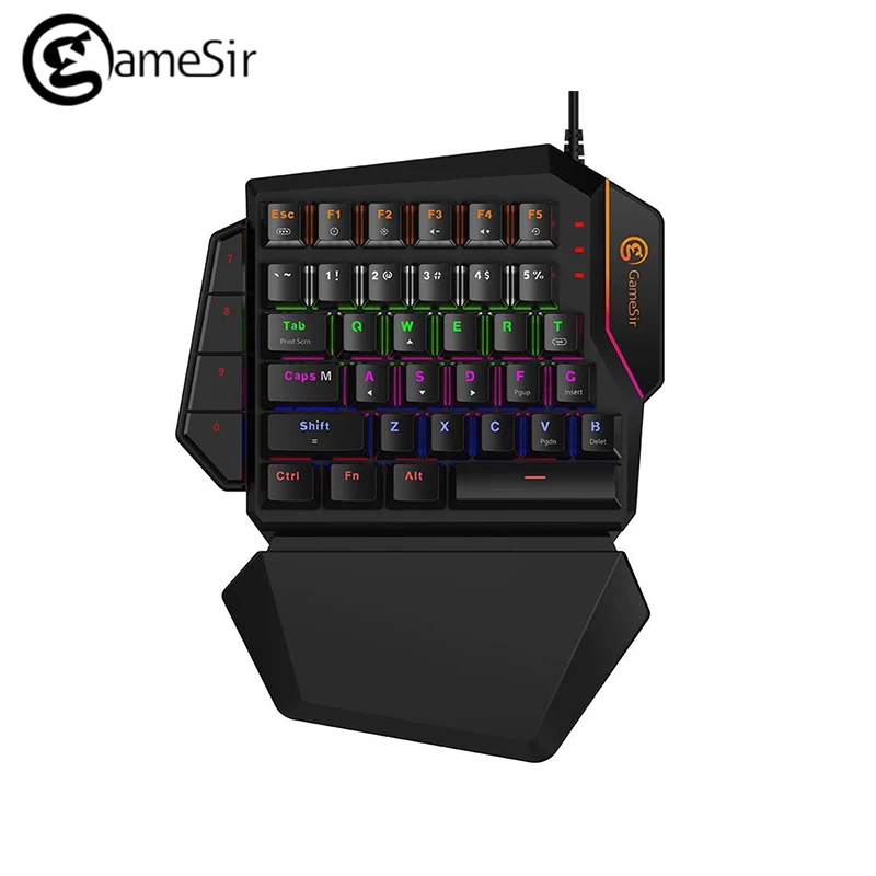 

GameSir GK100 Mini Mechanical Keyboard Blue Switches PC Gaming Keypad for FPS Games One-hand Keyboard with LED light
