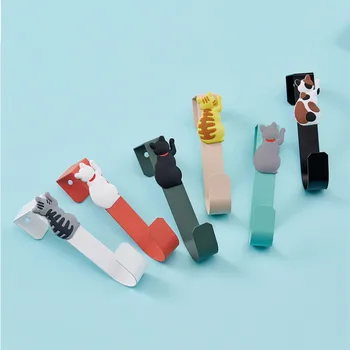 

1 Pcs Creative Cat Door Rear Hook Seamless Hook Storage Hook Free Nail Free Punch Multifunctional Hook Home Storage