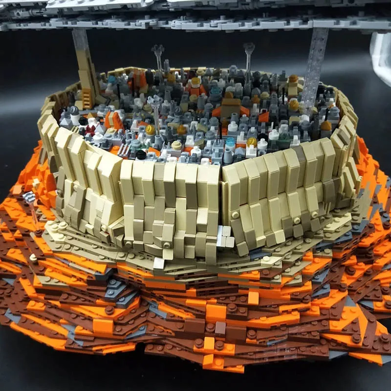 MOC 18916 Звездные игрушки войны Разрушитель Круизный корабль Империя над Jedha город