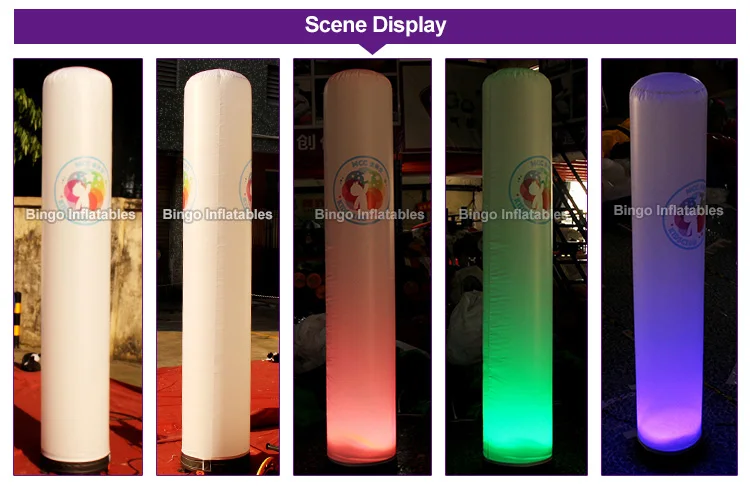 Personalized 2.5M height inflatable lighting tower / inflatable led column / inflatable advertisement column toys